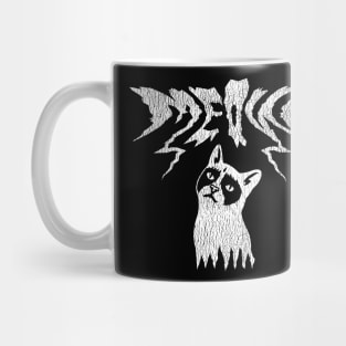 Black Metal Cat Mug